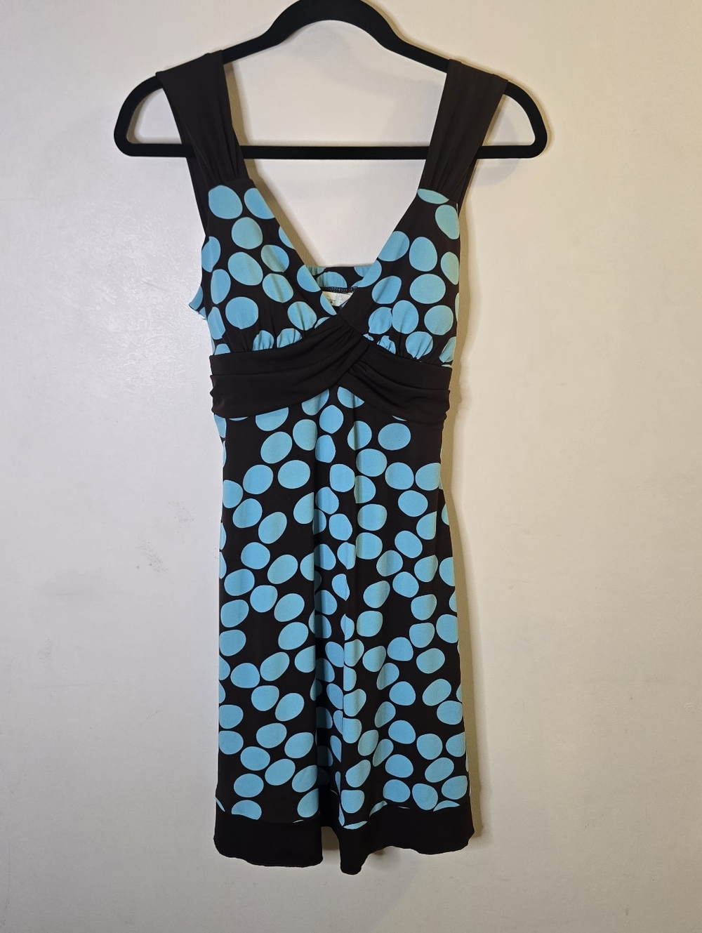 Speechless Brown And Blue Polka Dot Cross Front Size Large